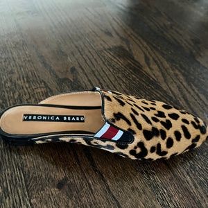 Veronica Beard Animal Print Mules